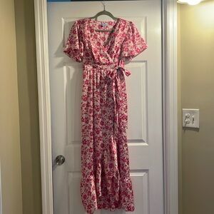 Draper James RSVP White and Pink Floral Dress